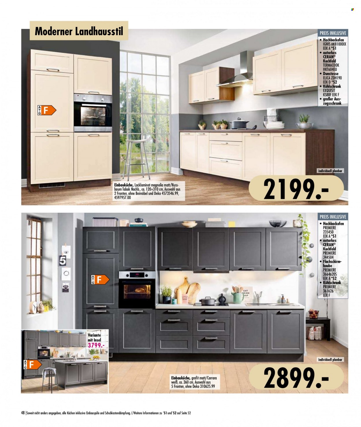thumbnail - Prospekte SB Möbel Boss - Produkte in Aktion - Kühlschrank, Küchen. Seite 48.