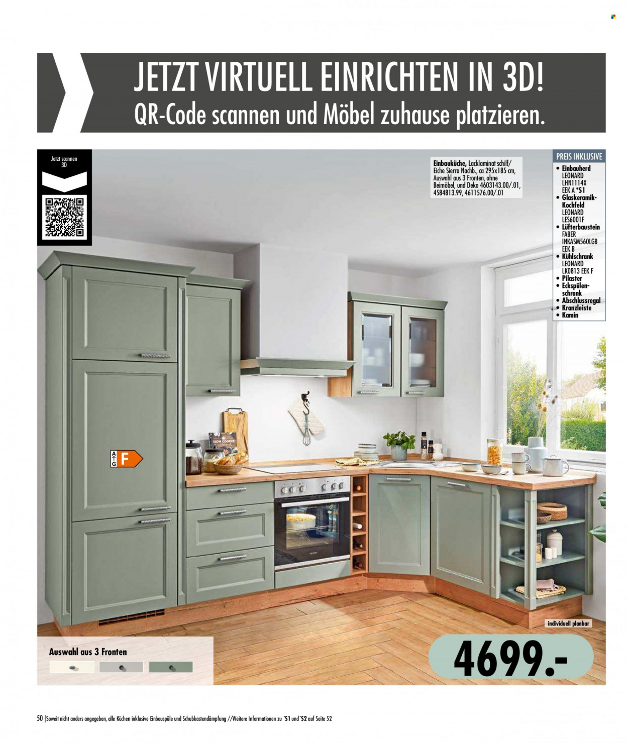 thumbnail - Prospekte SB Möbel Boss - Produkte in Aktion - Schrank, Kühlschrank, Einbauherd, Küchen, Kamin. Seite 50.