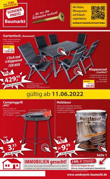 Prospekte Sonderpreis-Baumarkt - 11.06.2022 - 17.06.2022.