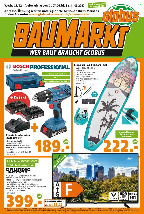 Globus Baumarkt Prospekte  - 7.06.2022 - 11.06.2022. Seite 1