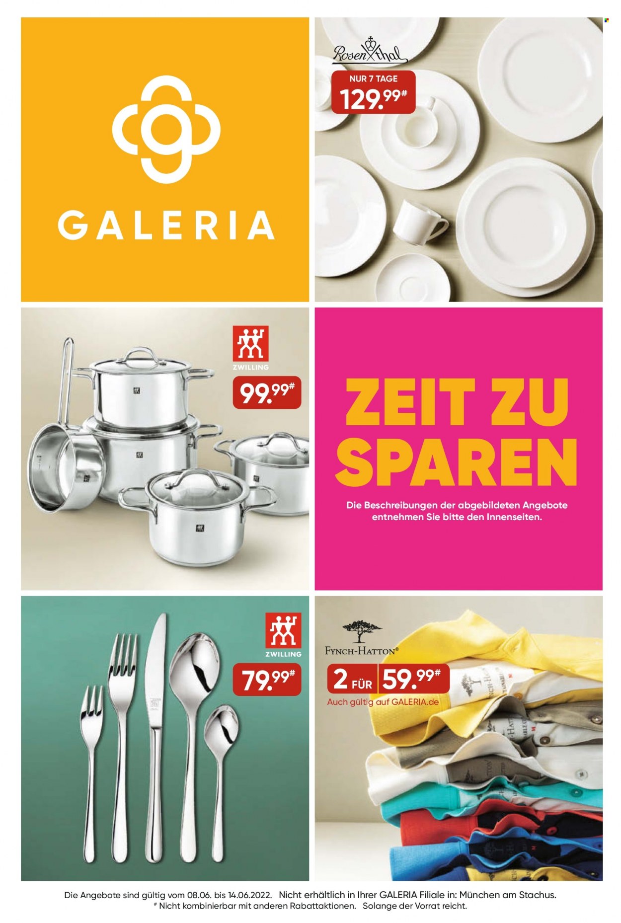 GALERIA Karstadt Kaufhof Prospekte  - 8.06.2022 - 14.06.2022. Seite 1