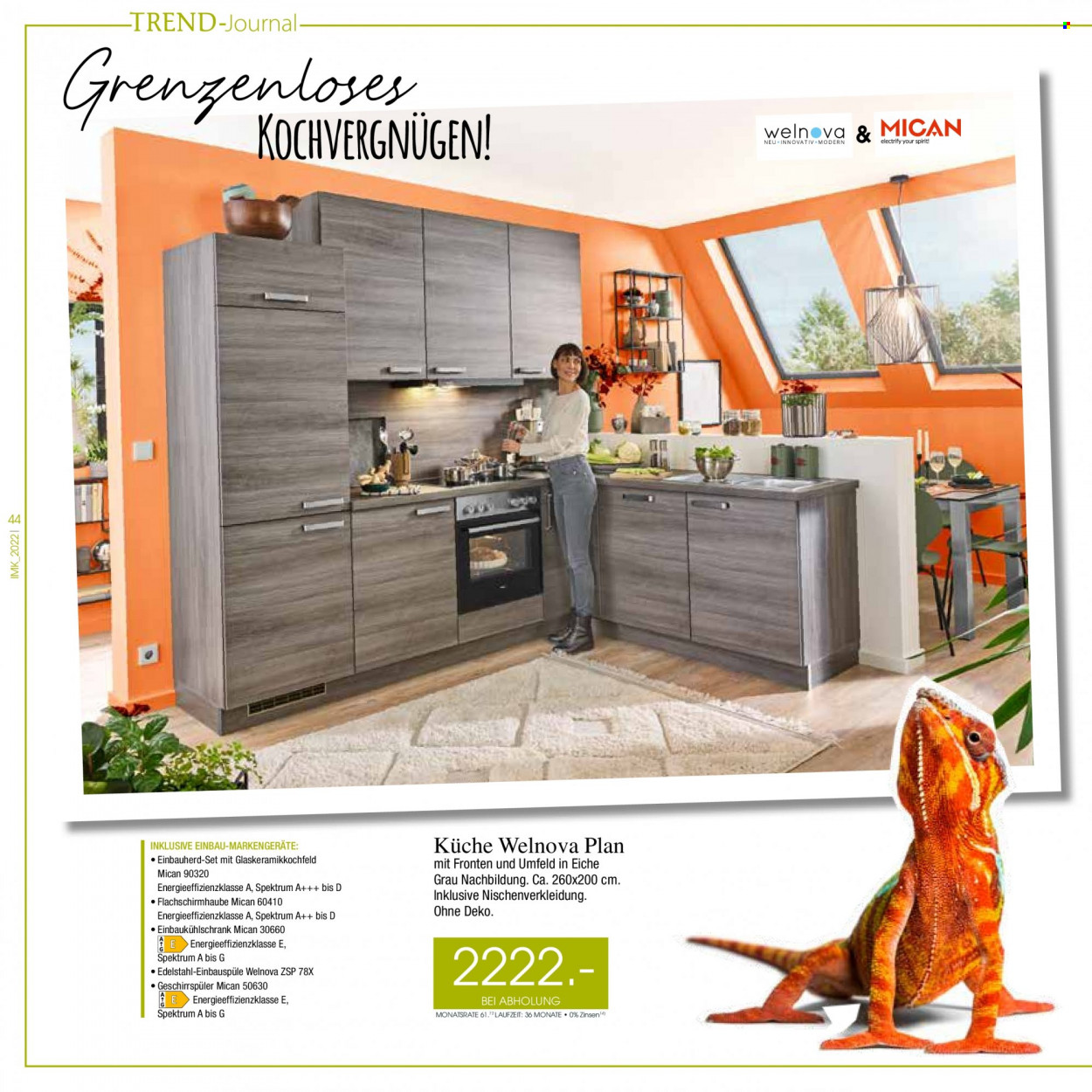 thumbnail - Prospekte Zurbrüggen - 8.06.2022 - 31.12.2022 - Produkte in Aktion - Küchen. Seite 44.