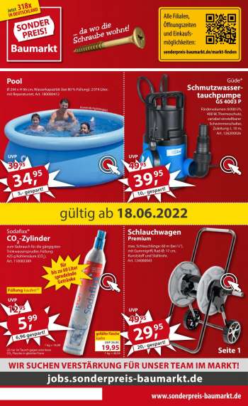Prospekte Sonderpreis-Baumarkt - 18.06.2022 - 24.06.2022.