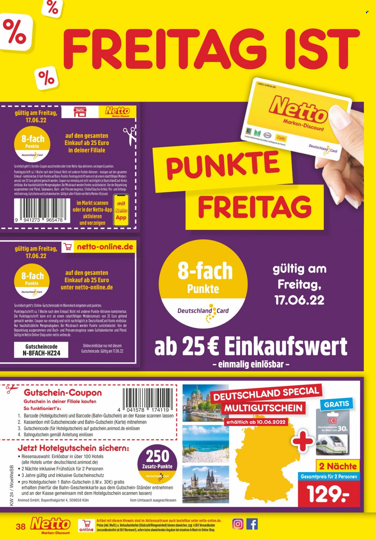 Netto Marken-Discount Prospekte  - 13.06.2022 - 18.06.2022. Seite 38