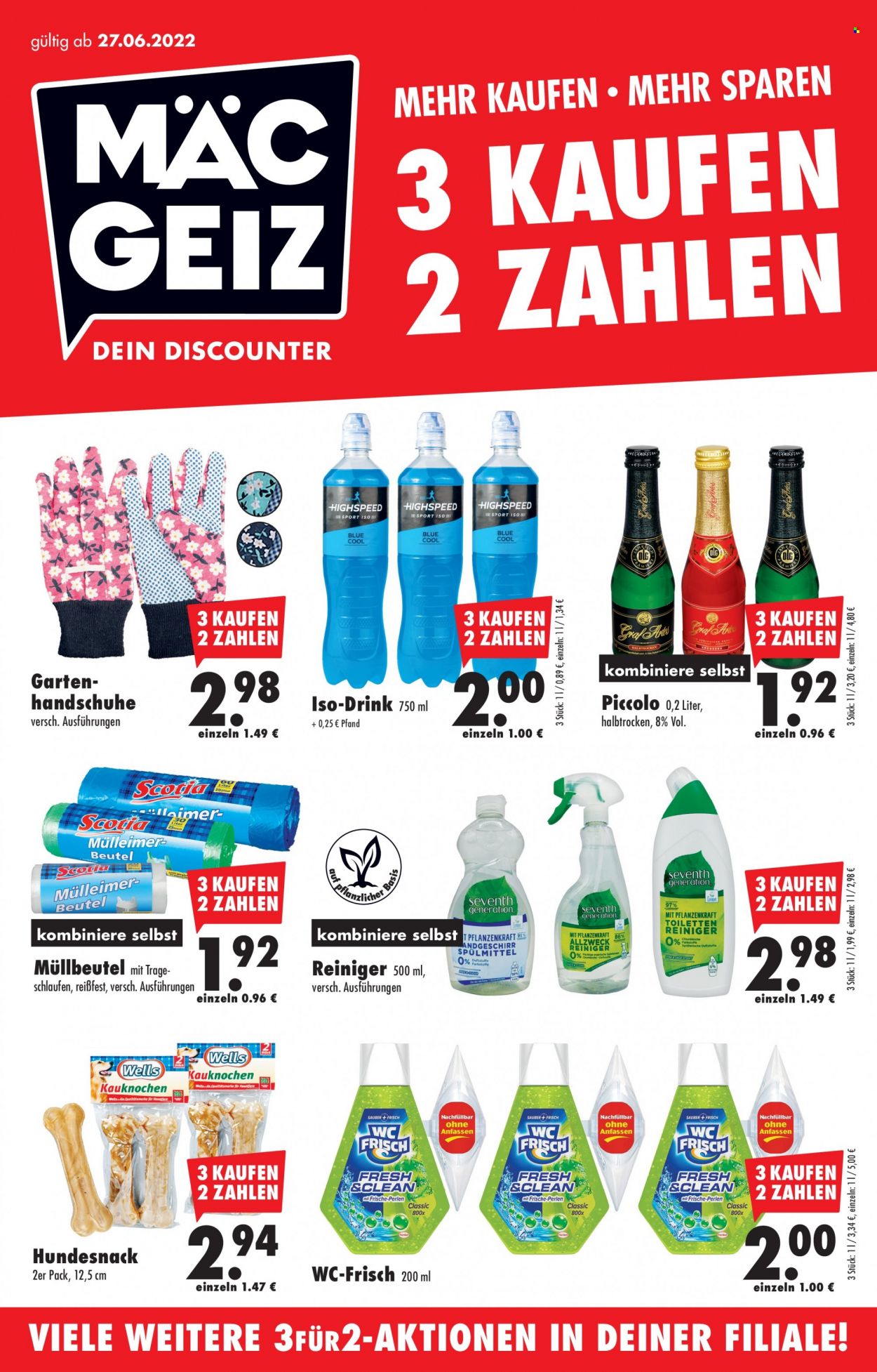 Mäc-Geiz Prospekte  - 27.06.2022 - 3.07.2022. Seite 1