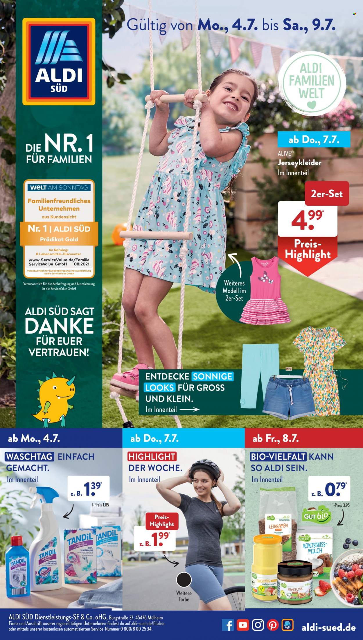 ALDI SÜD Prospekte  - 4.07.2022 - 9.07.2022. Seite 1