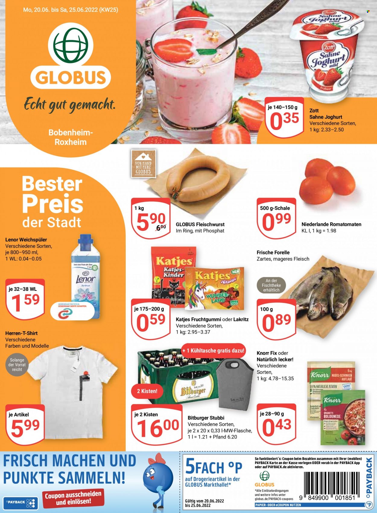 Globus Prospekte  - 20.06.2022 - 25.06.2022. Seite 1