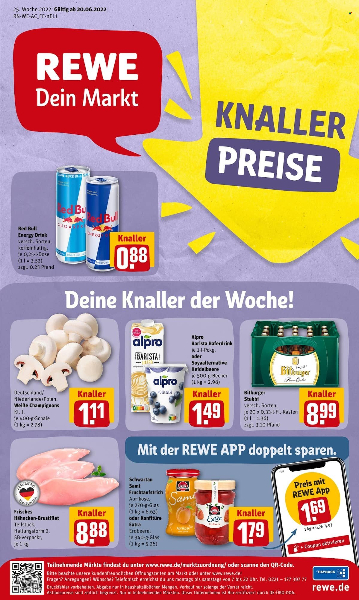 REWE Prospekte  - 20.06.2022 - 25.06.2022. Seite 1