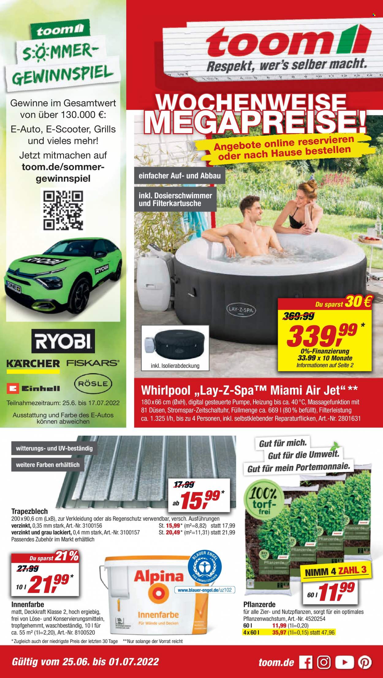toom Baumarkt Prospekte  - 25.06.2022 - 1.07.2022. Seite 1