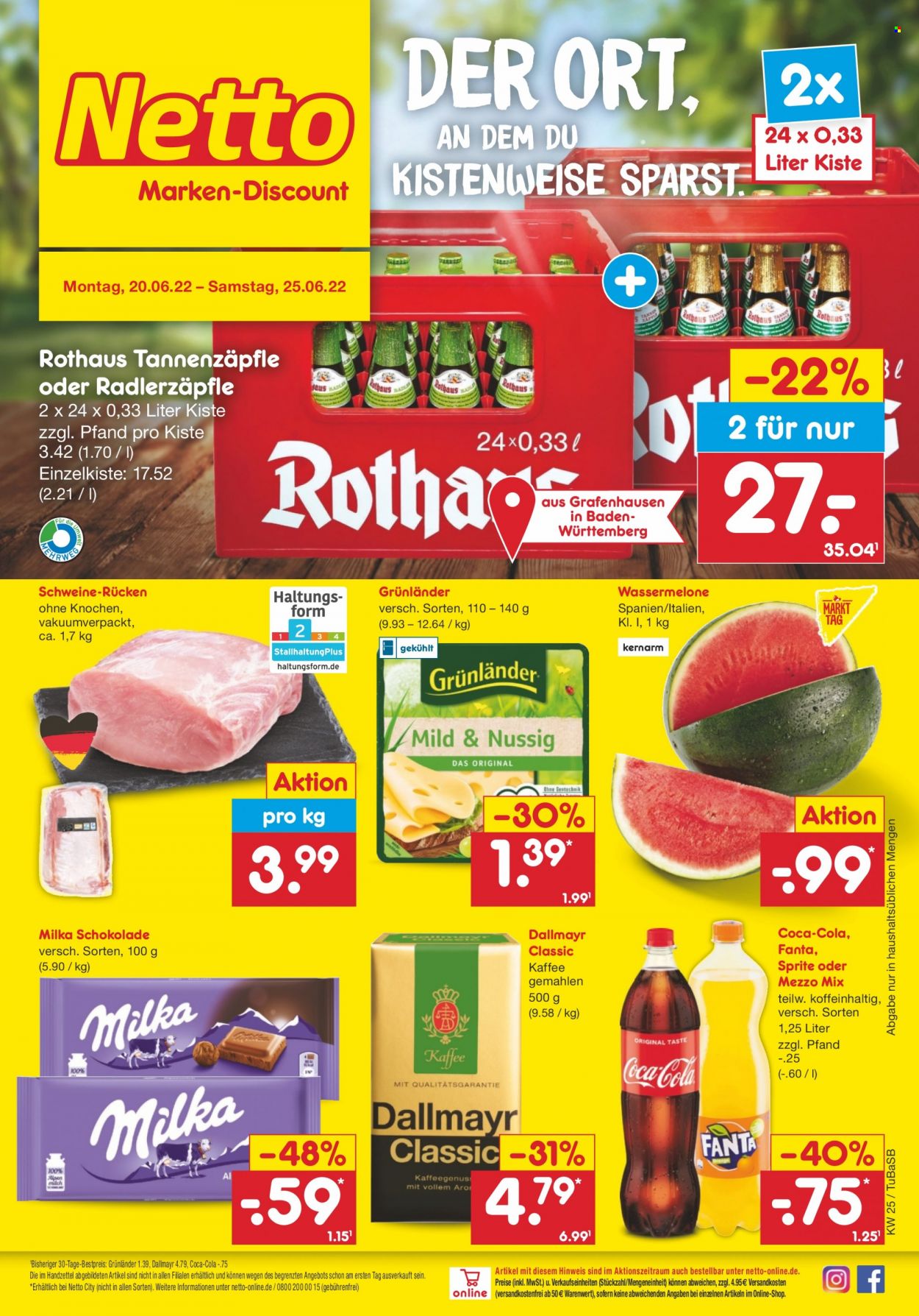 Netto Marken-Discount Prospekte  - 20.06.2022 - 25.06.2022. Seite 1
