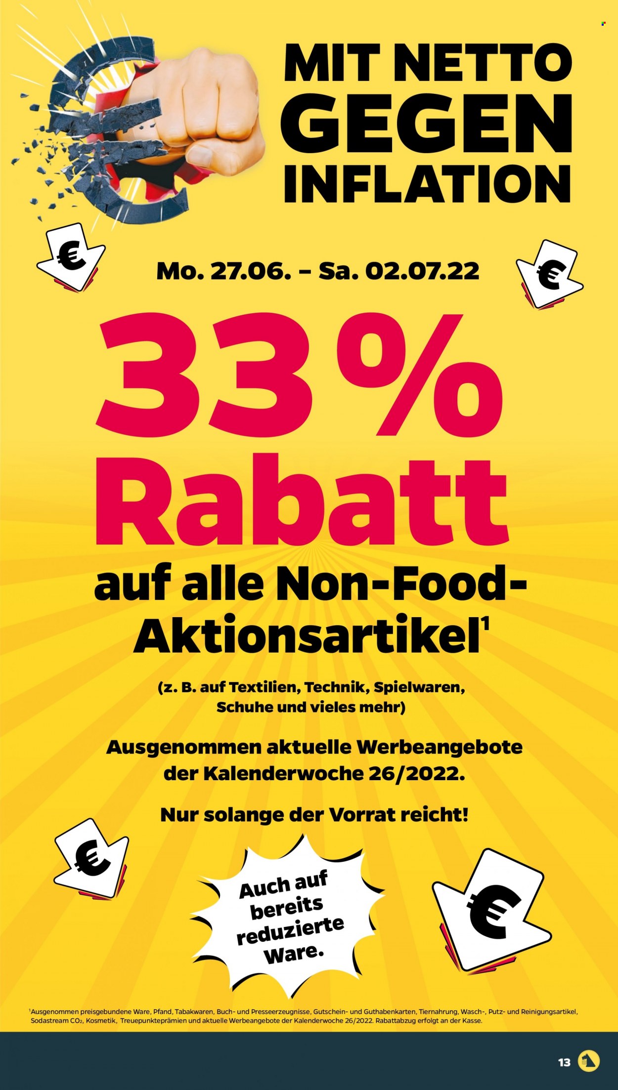 Netto Prospekte  - 27.06.2022 - 2.07.2022. Seite 13