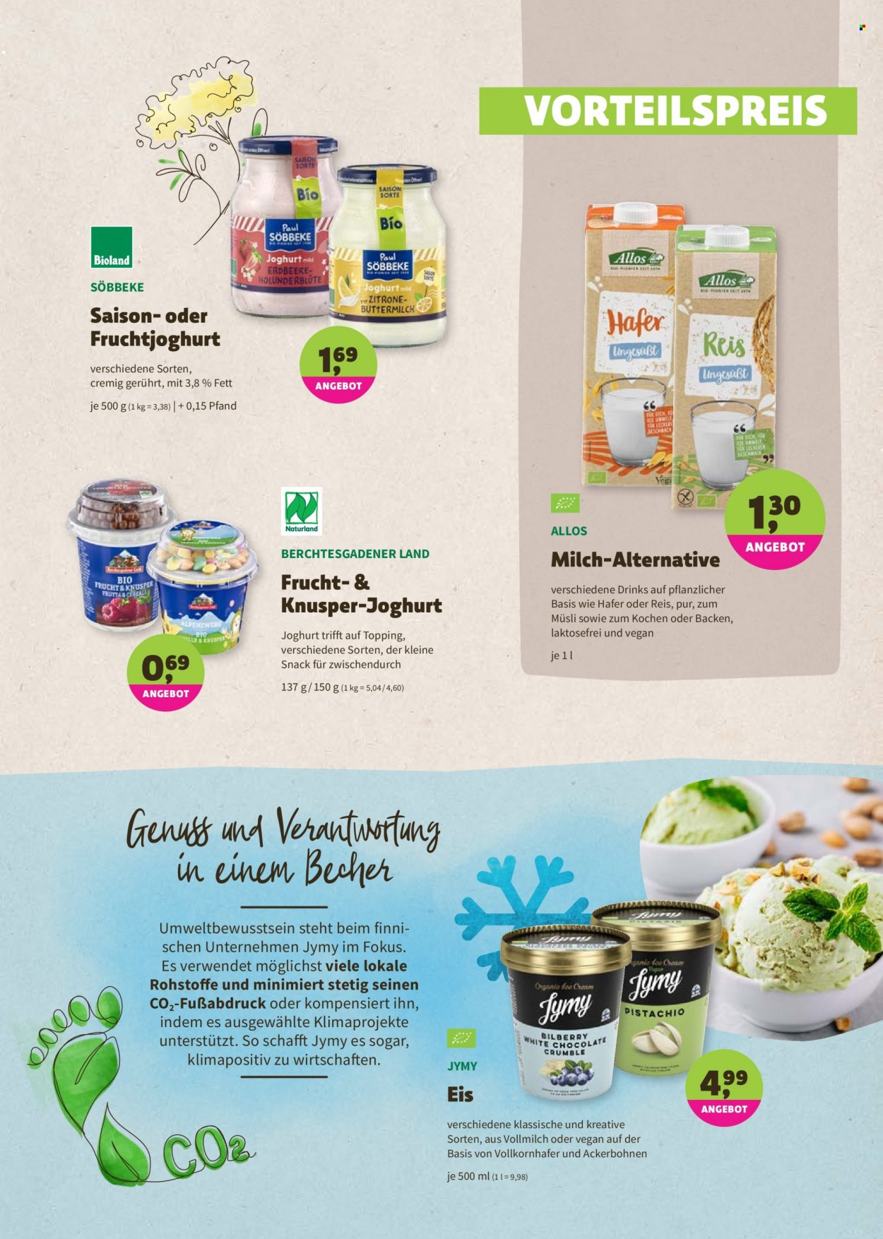 thumbnail - Prospekte BioMarkt - 22.06.2022 - 5.07.2022 - Produkte in Aktion - Joghurt, Fruchtjoghurt, Eis, Reis. Seite 3.