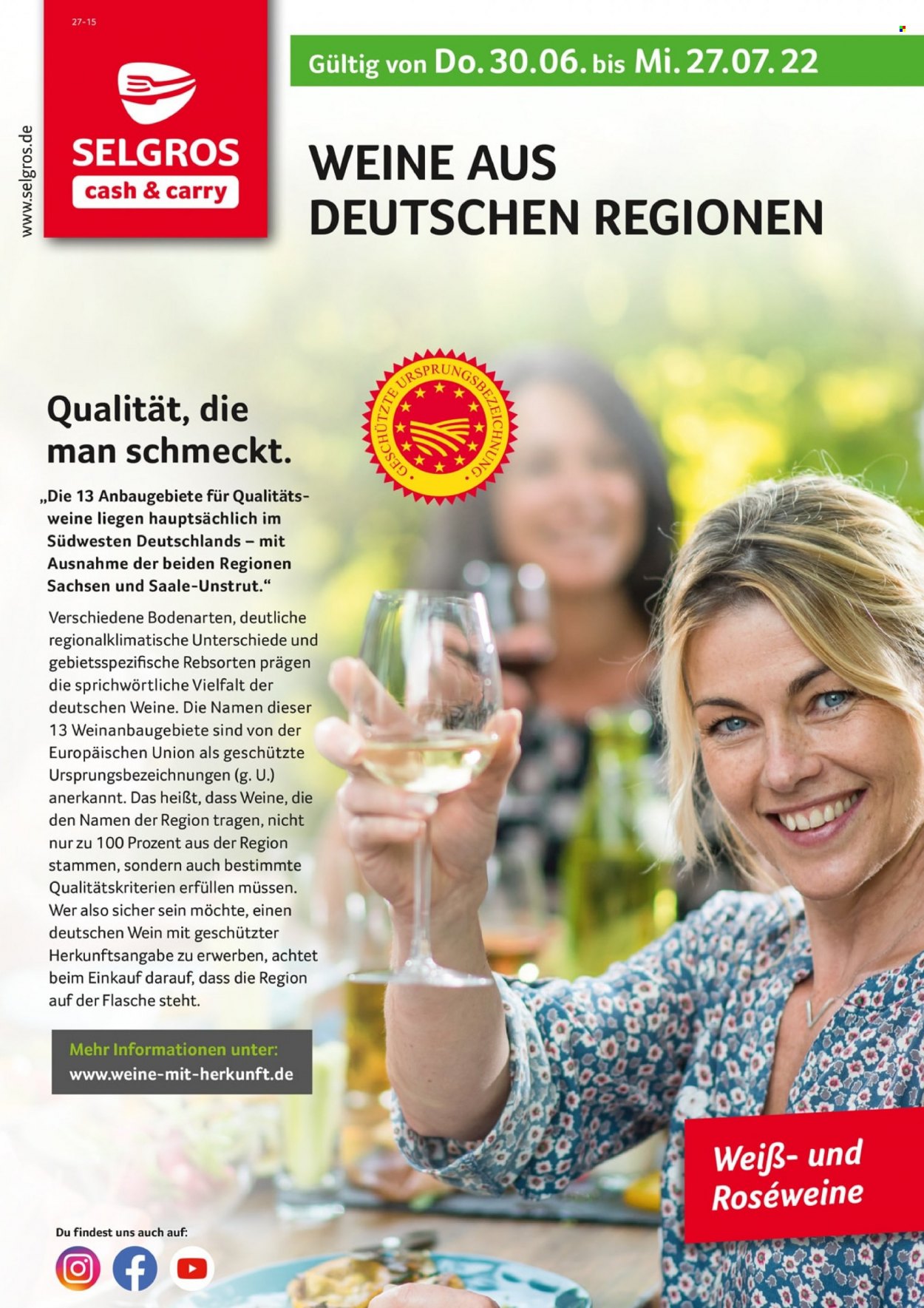Selgros Prospekte  - 30.06.2022 - 27.07.2022. Seite 1