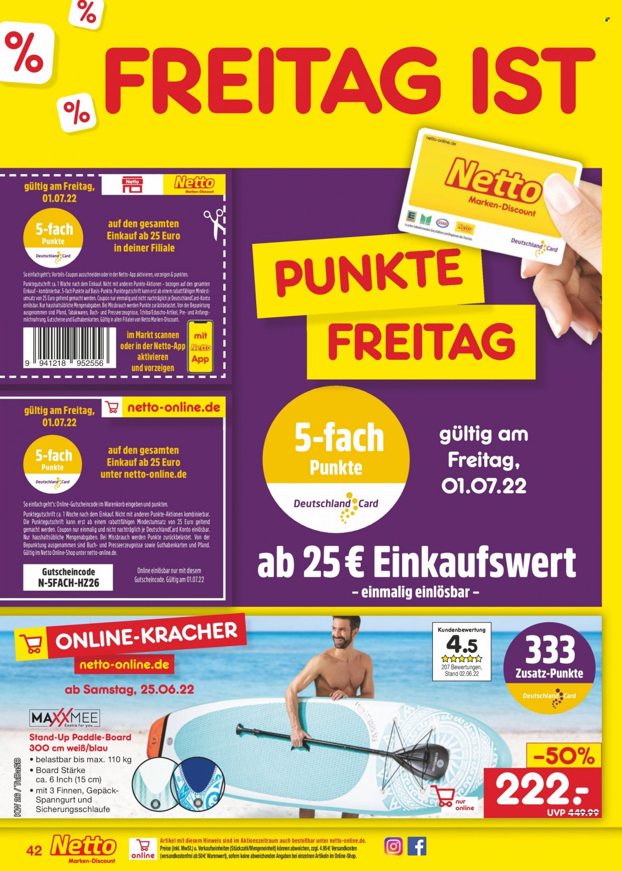 thumbnail - Prospekte Netto Marken-Discount - 27.06.2022 - 2.07.2022 - Produkte in Aktion - Kaffee, Eduscho, Buch. Seite 42.