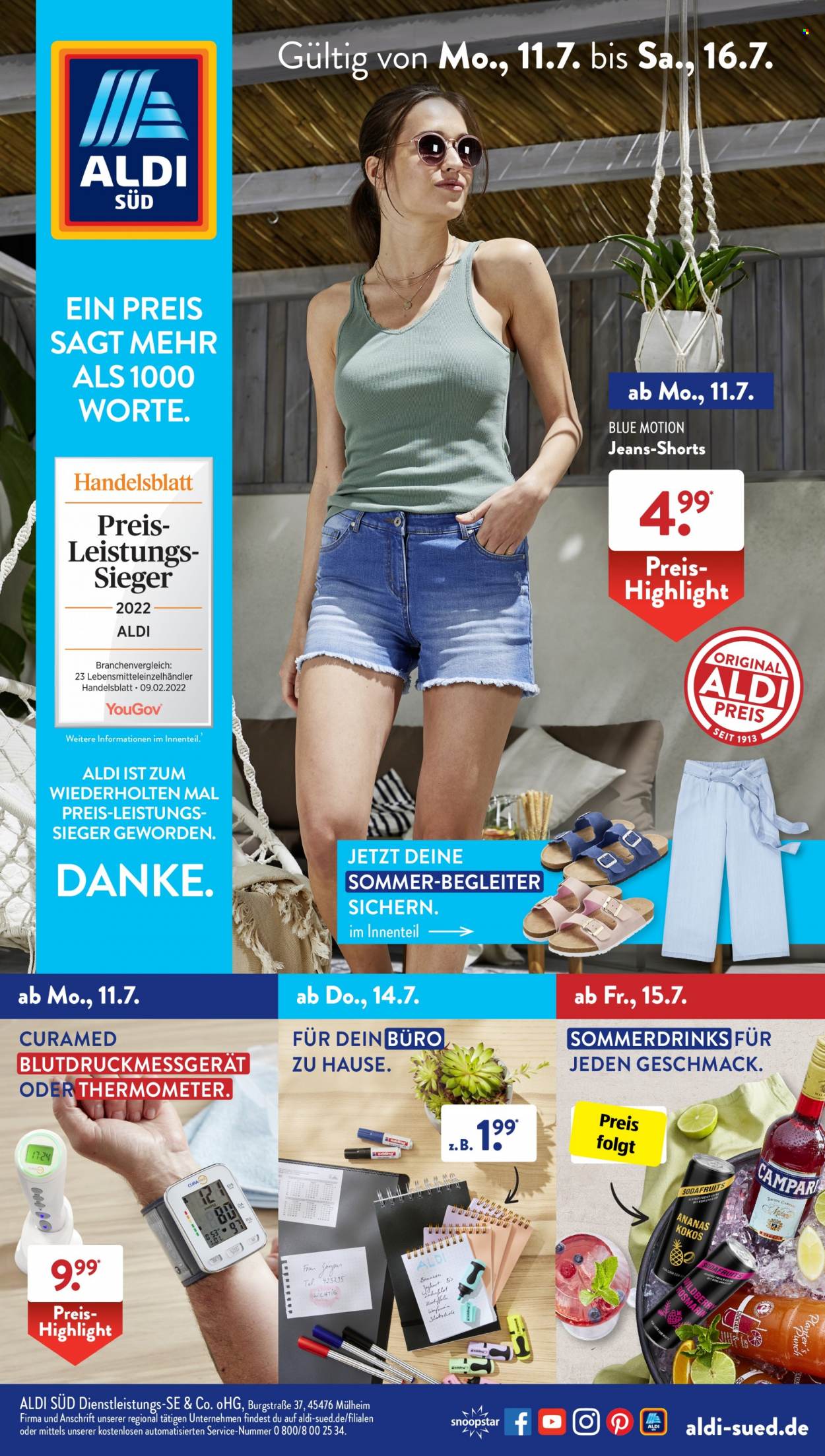 ALDI SÜD Prospekte  - 11.07.2022 - 16.07.2022. Seite 1