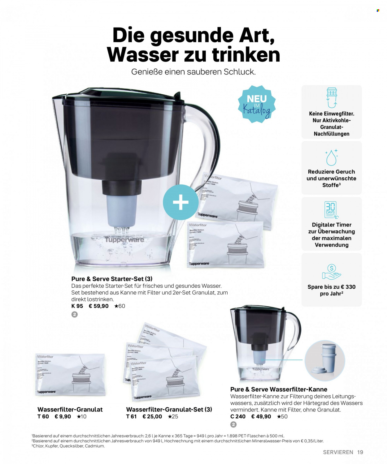 thumbnail - Prospekte Tupperware - Produkte in Aktion - Wasserfilter. Seite 21.