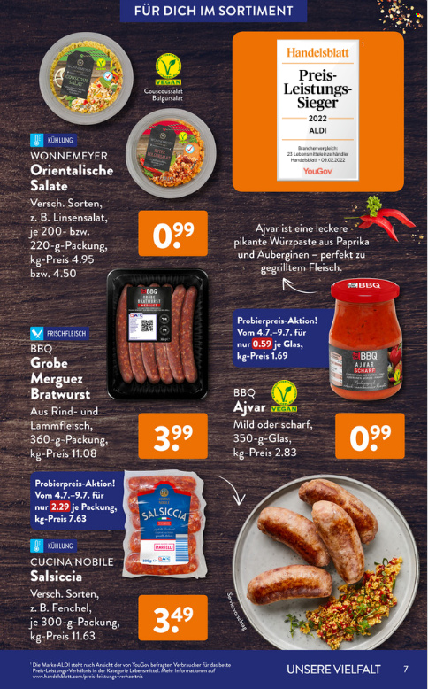 ALDI SÜD Prospekte  - 1.07.2022 - 31.07.2022. Seite 7