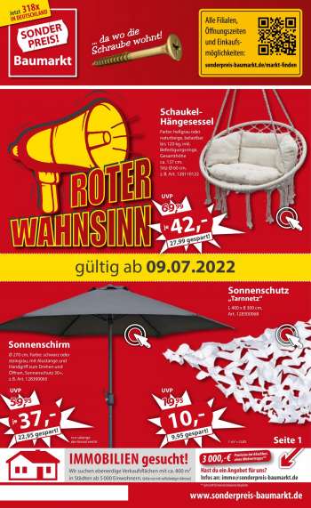 Prospekte Sonderpreis-Baumarkt - 9.07.2022 - 15.07.2022.