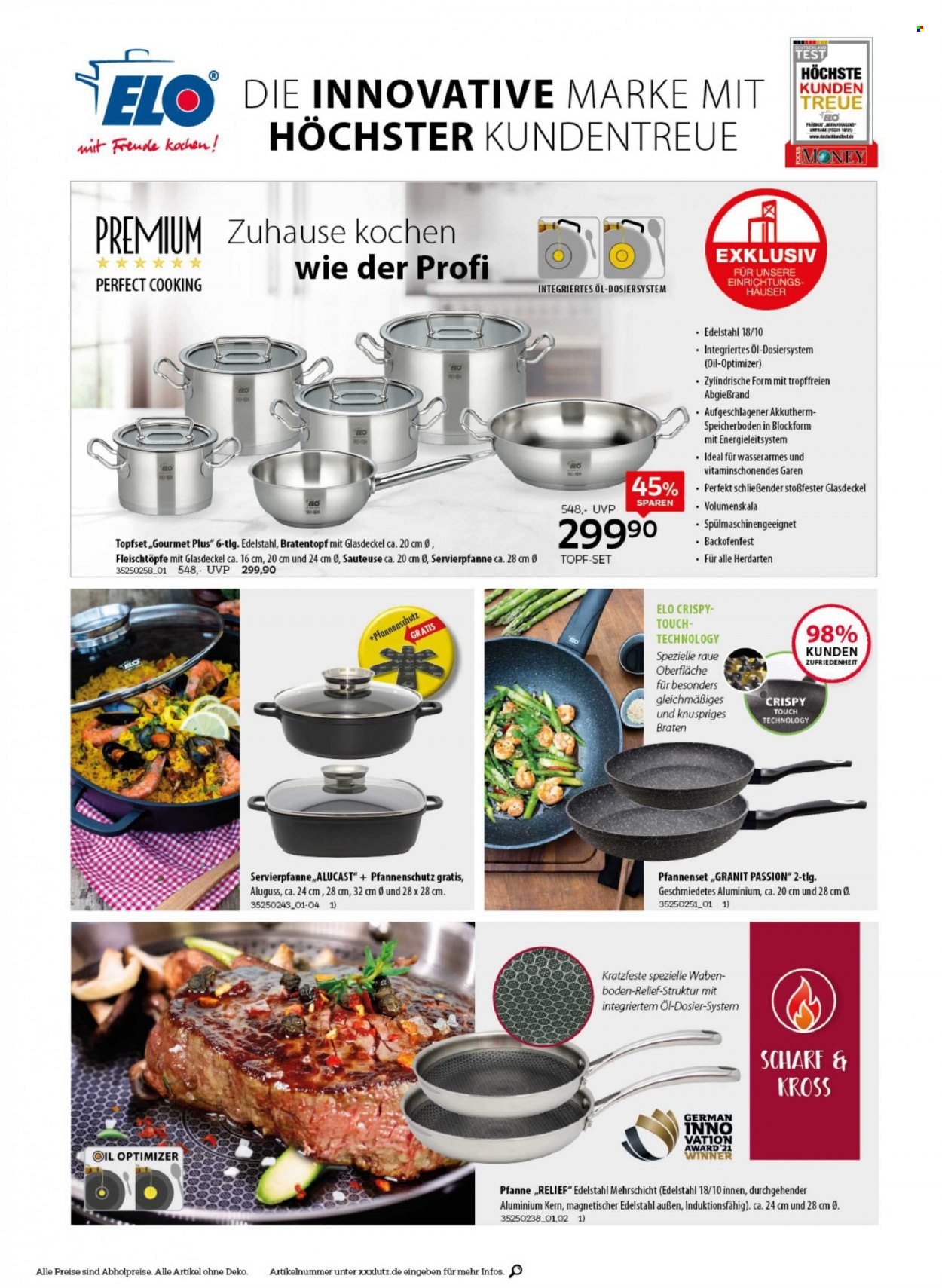 thumbnail - Prospekte XXXLutz - 1.07.2022 - 31.12.2022 - Produkte in Aktion - Bratentopf, Topfset, Pfanne, Pfannen-set, Glasdeckel. Seite 56.