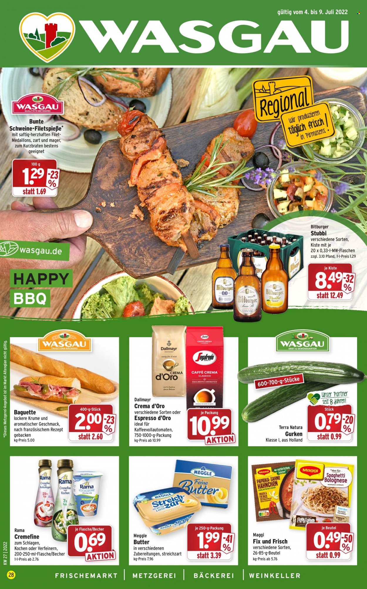 Wasgau Prospekte  - 4.07.2022 - 9.07.2022. Seite 1
