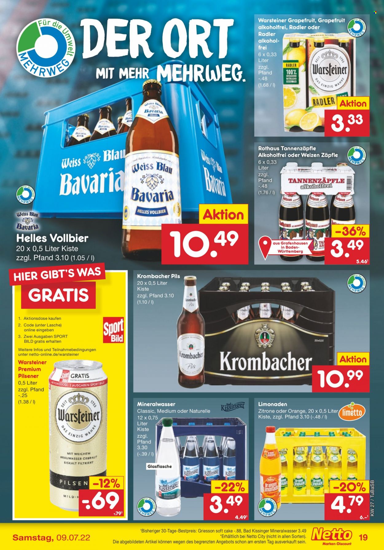 Netto Marken-Discount Prospekte  - 4.07.2022 - 9.07.2022. Seite 19