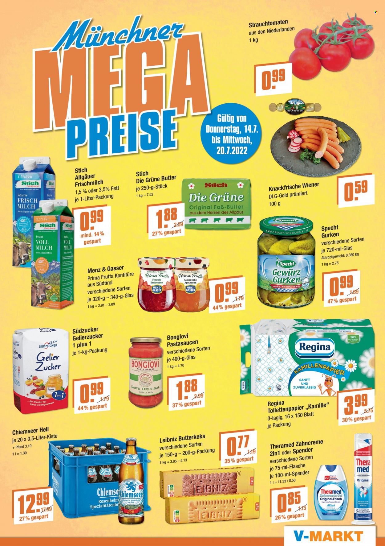 V-Markt Prospekte  - 14.07.2022 - 20.07.2022. Seite 1