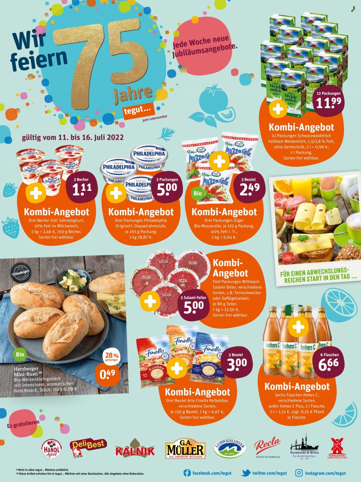tegut... Prospekte  - 11.07.2022 - 16.07.2022. Seite 1