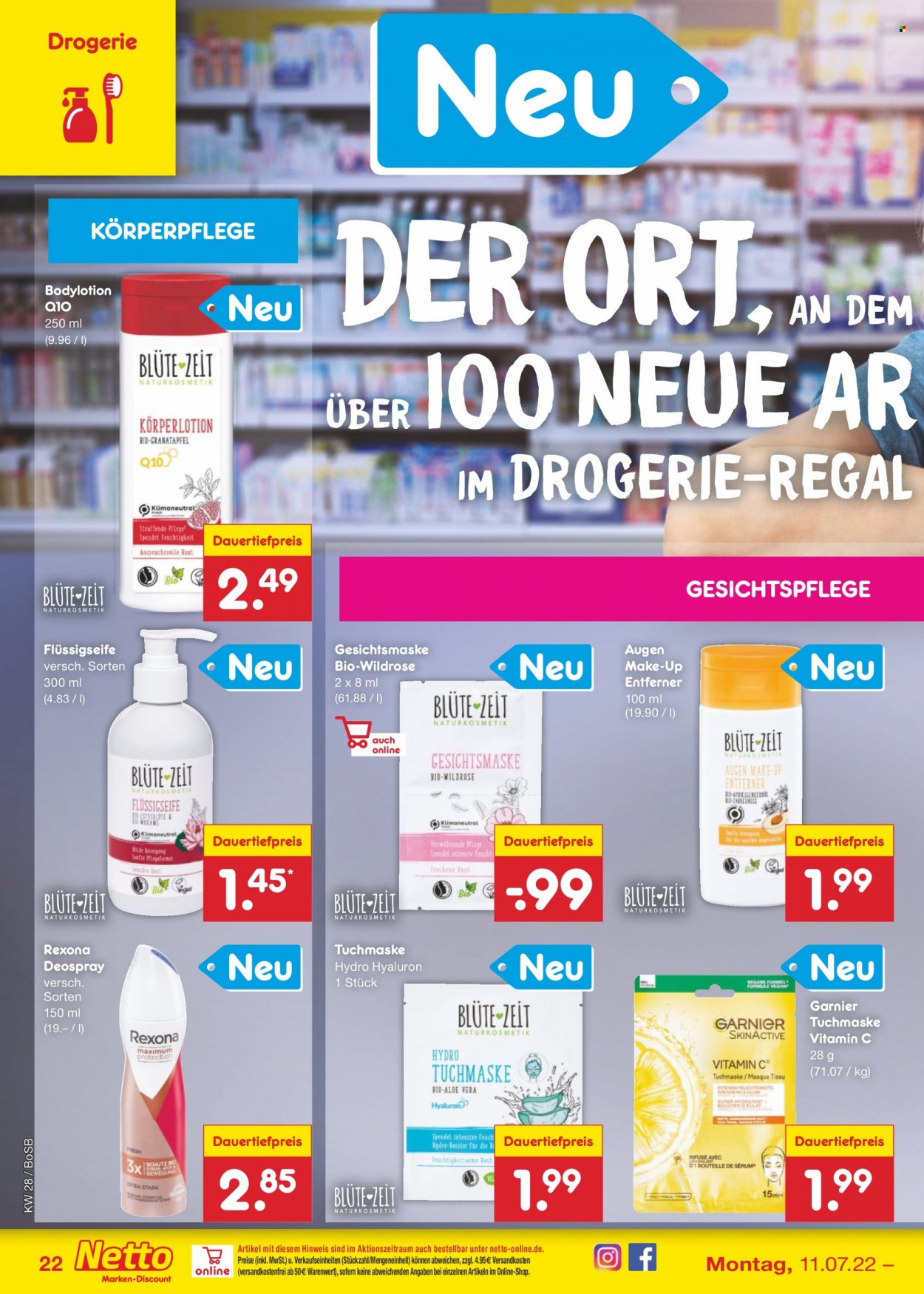 Netto Marken-Discount Prospekte  - 11.07.2022 - 16.07.2022. Seite 22