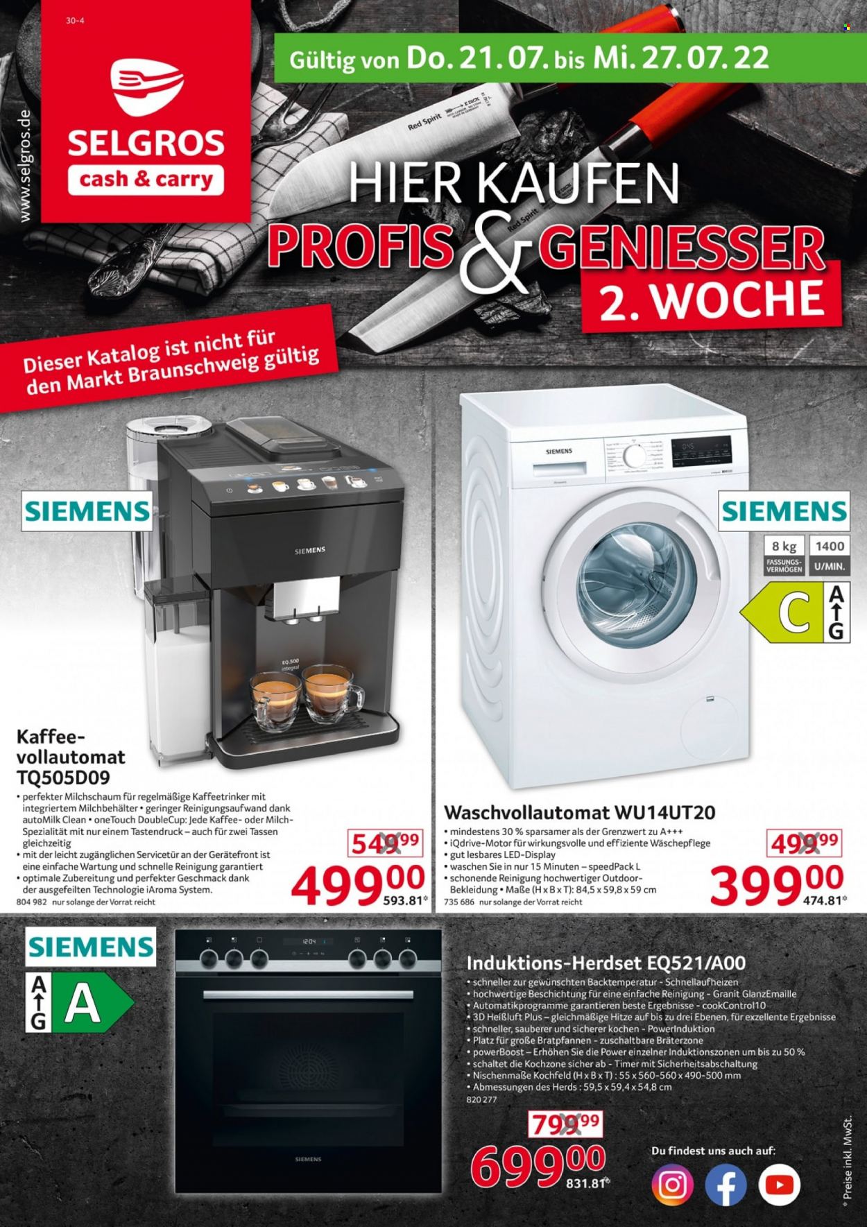 Selgros Prospekte  - 21.07.2022 - 27.07.2022. Seite 1