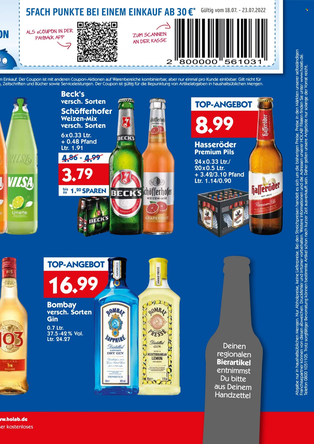 Hol'ab! Getränkemarkt Prospekte  - 18.07.2022 - 23.07.2022. Seite 3