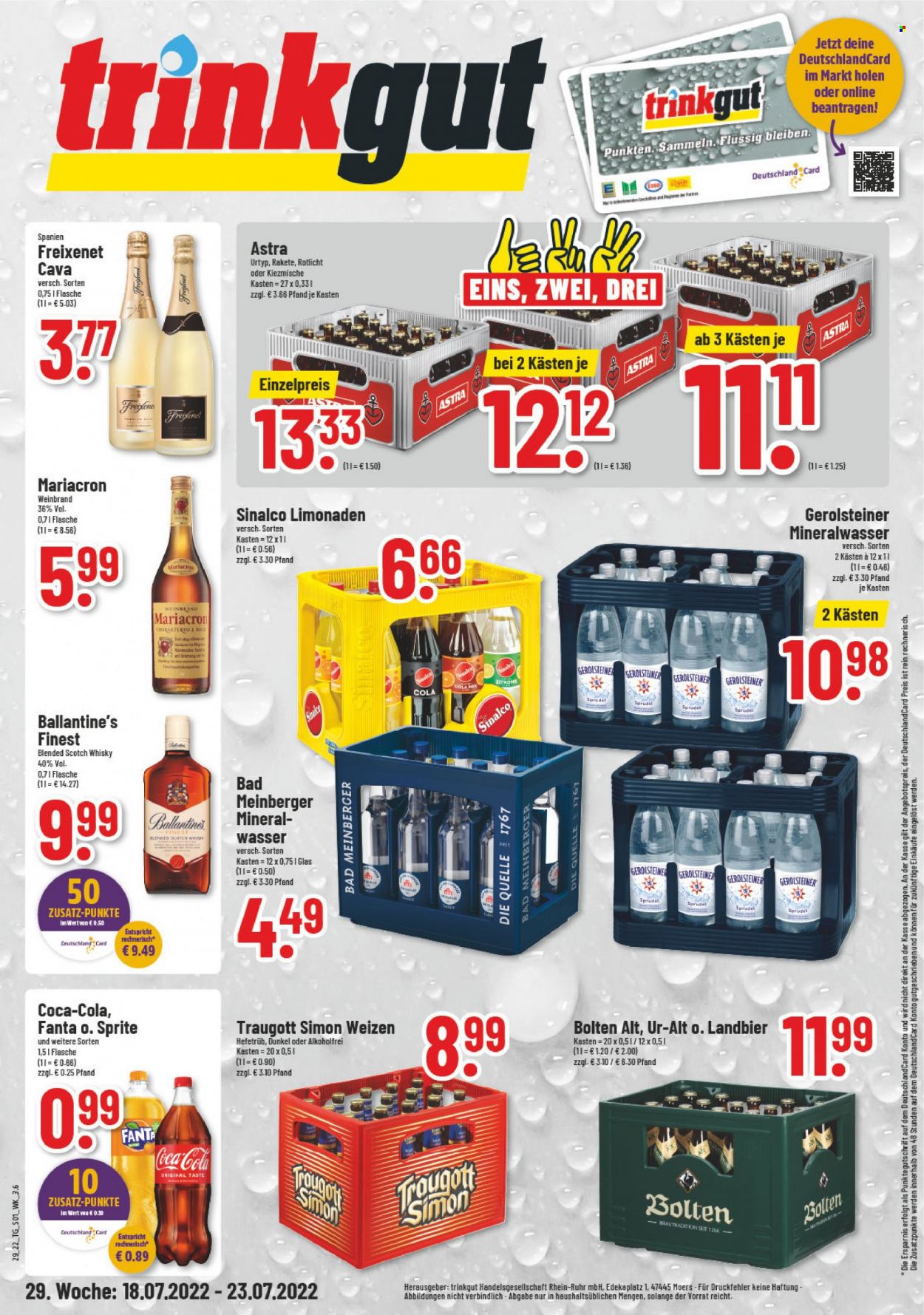 trinkgut Prospekte  - 18.07.2022 - 23.07.2022. Seite 1