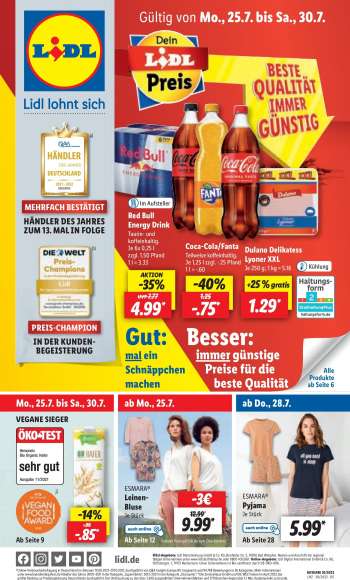 Prospekte Lidl - 25.07.2022 - 30.07.2022.