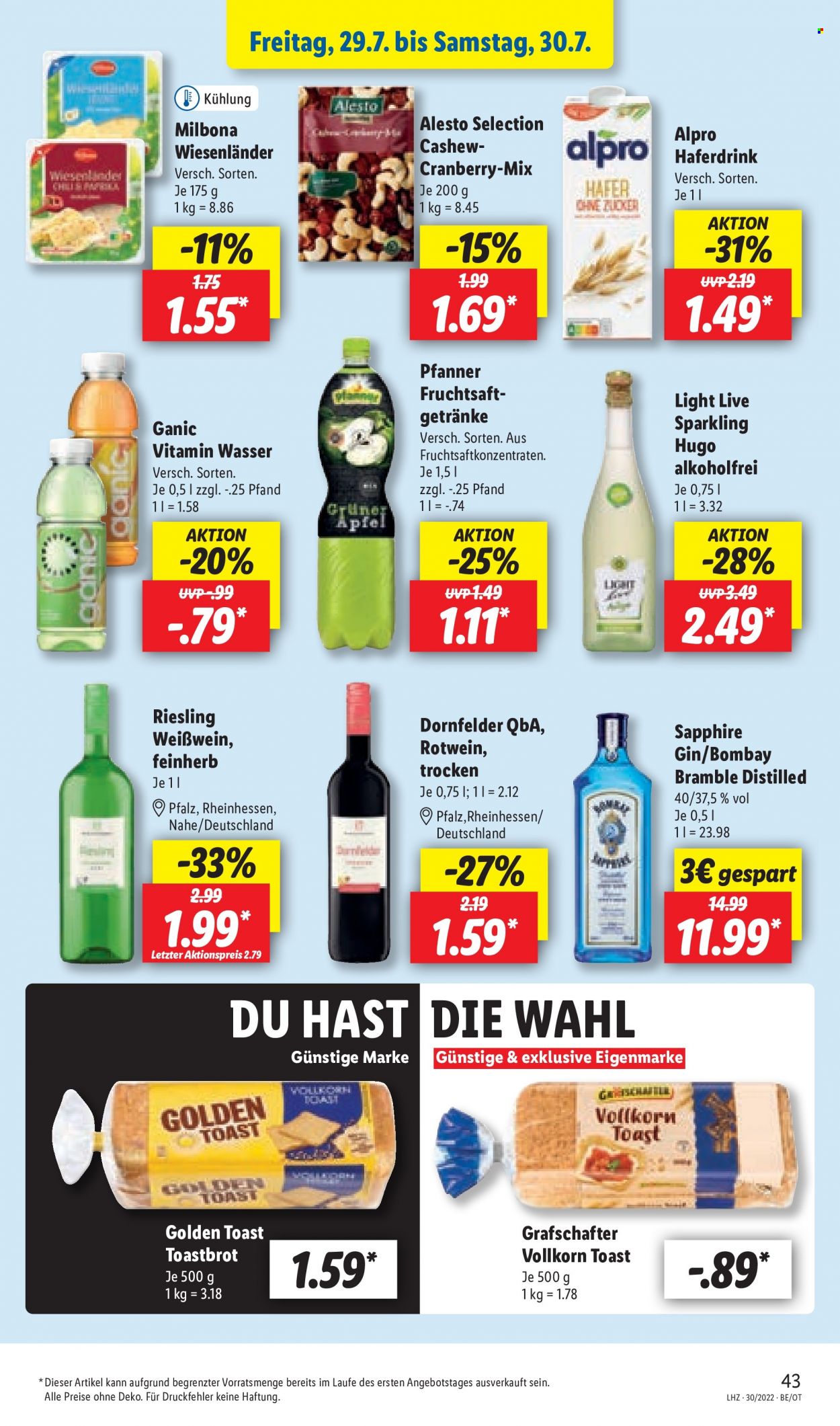 Lidl Prospekte  - 25.07.2022 - 30.07.2022. Seite 43