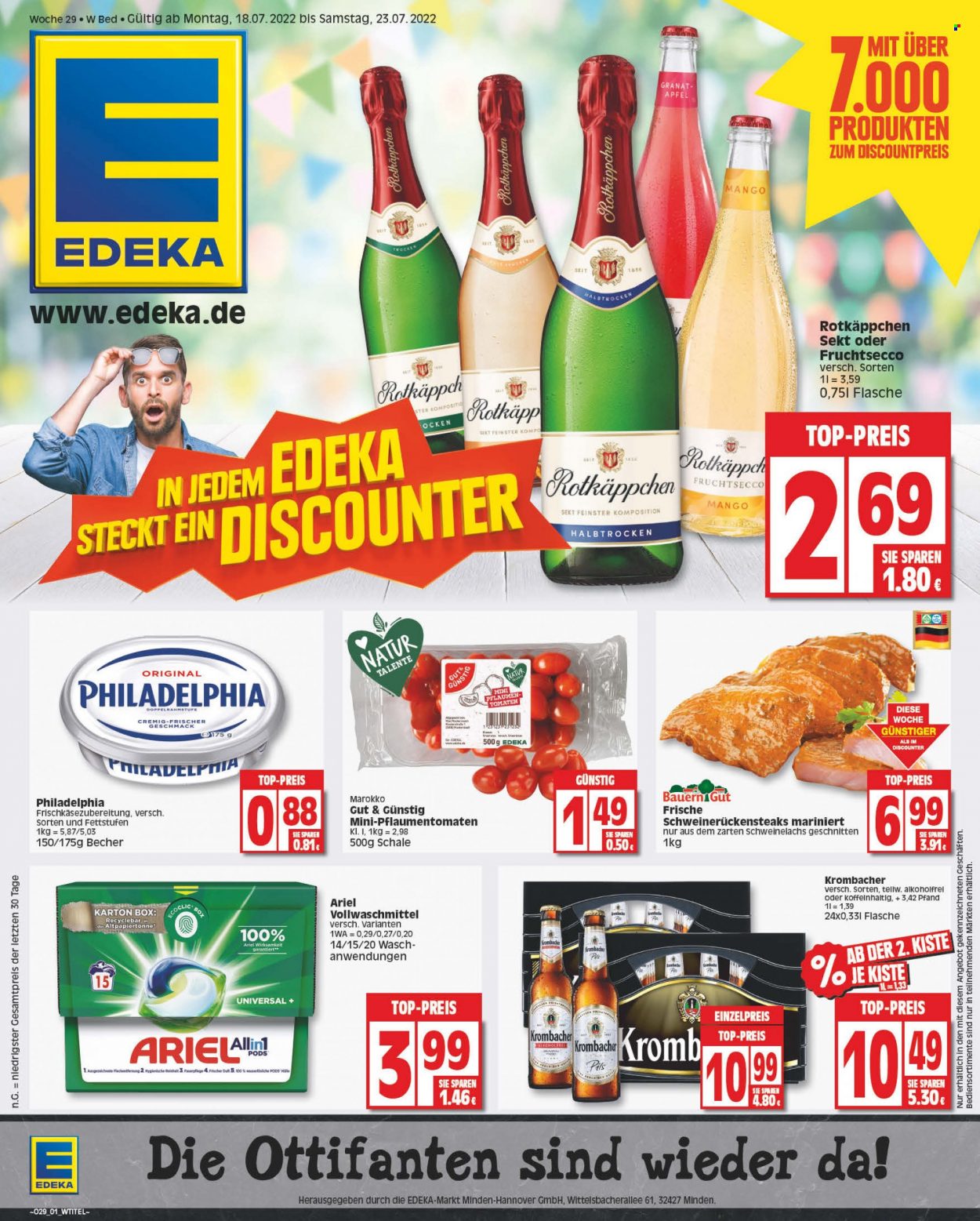 Edeka Prospekte  - 18.07.2022 - 23.07.2022. Seite 1
