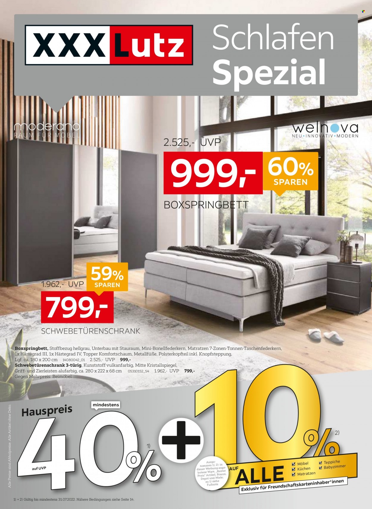 XXXLutz Prospekte  - 18.07.2022 - 31.07.2022. Seite 1
