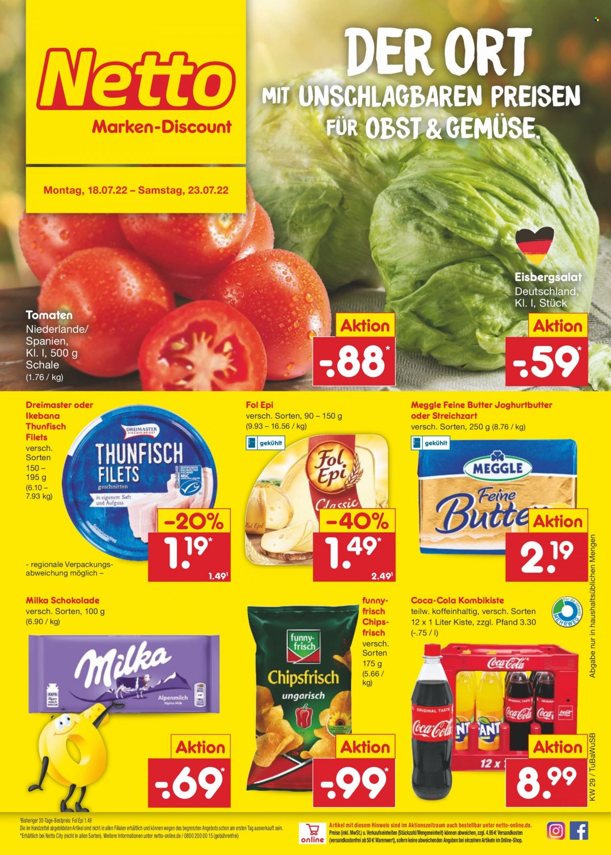 Netto Marken-Discount Prospekte  - 18.07.2022 - 23.07.2022. Seite 1