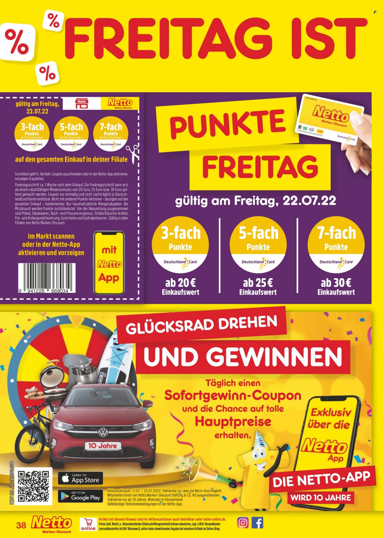 Netto Marken-Discount Prospekte  - 18.07.2022 - 23.07.2022. Seite 38