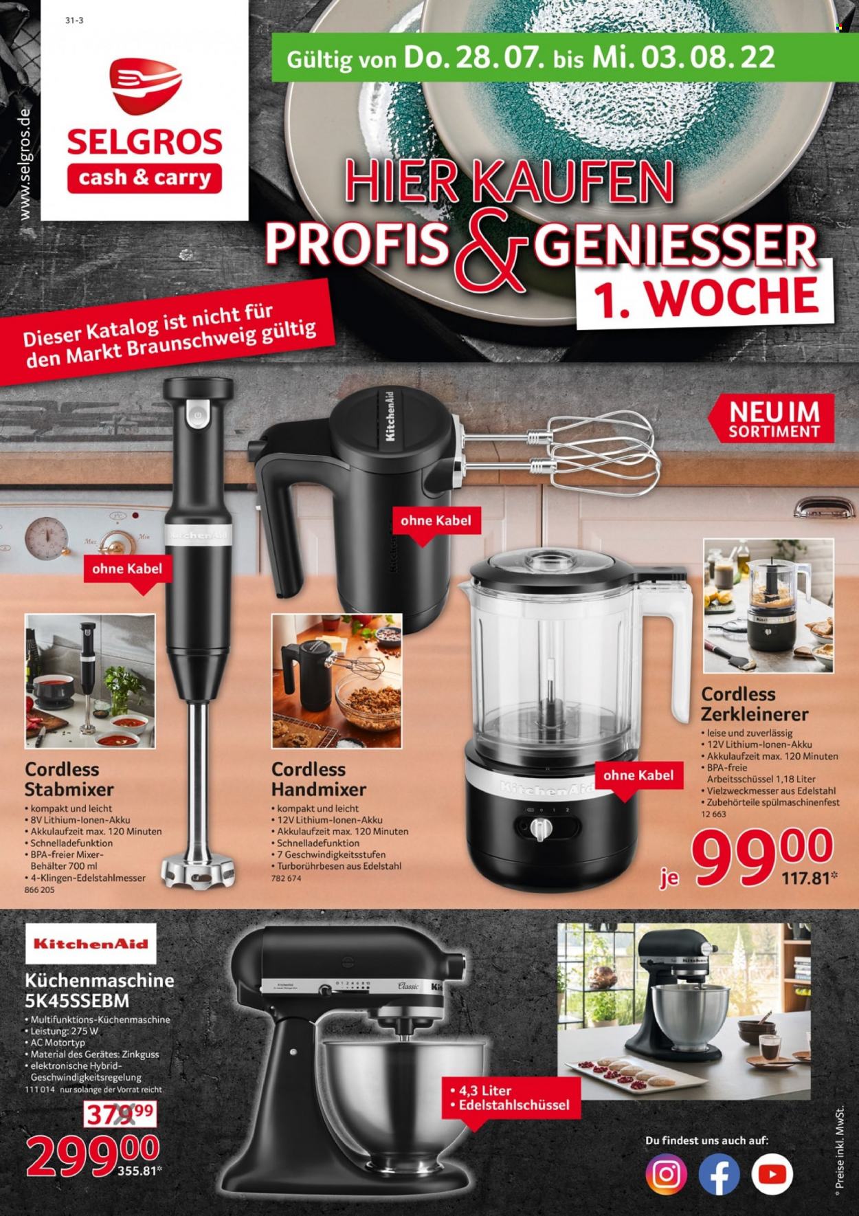 Selgros Prospekte  - 28.07.2022 - 3.08.2022. Seite 1