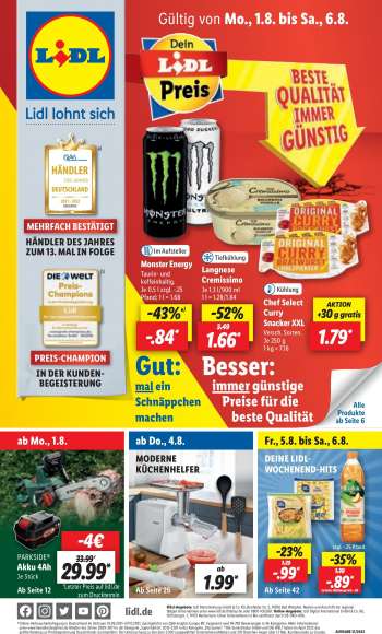 Prospekte Lidl - 1.08.2022 - 6.08.2022.