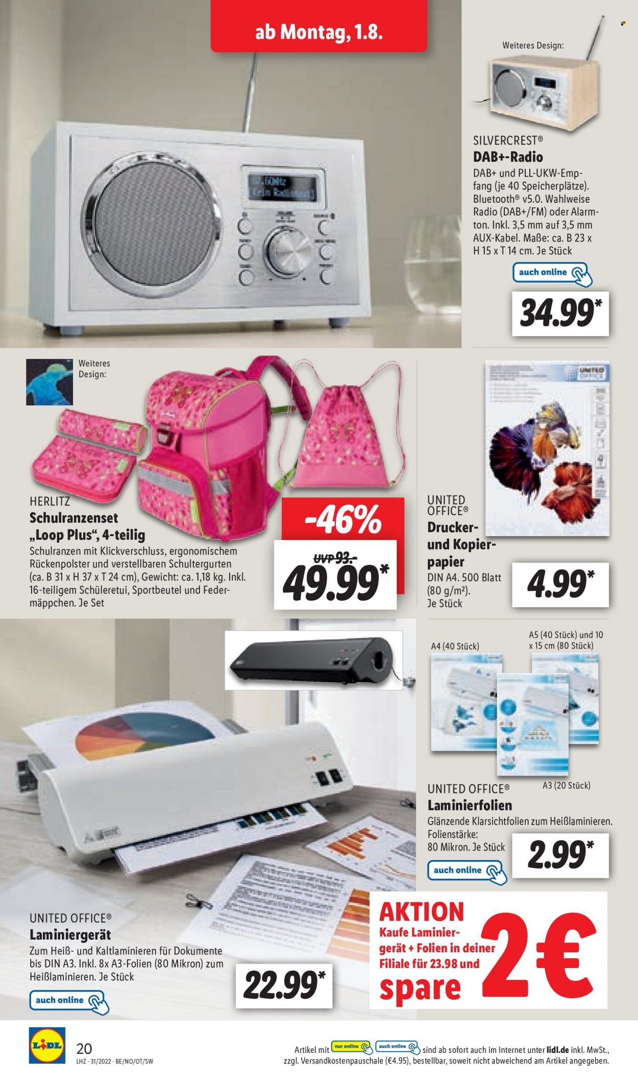 Lidl Prospekte  - 1.08.2022 - 6.08.2022. Seite 20