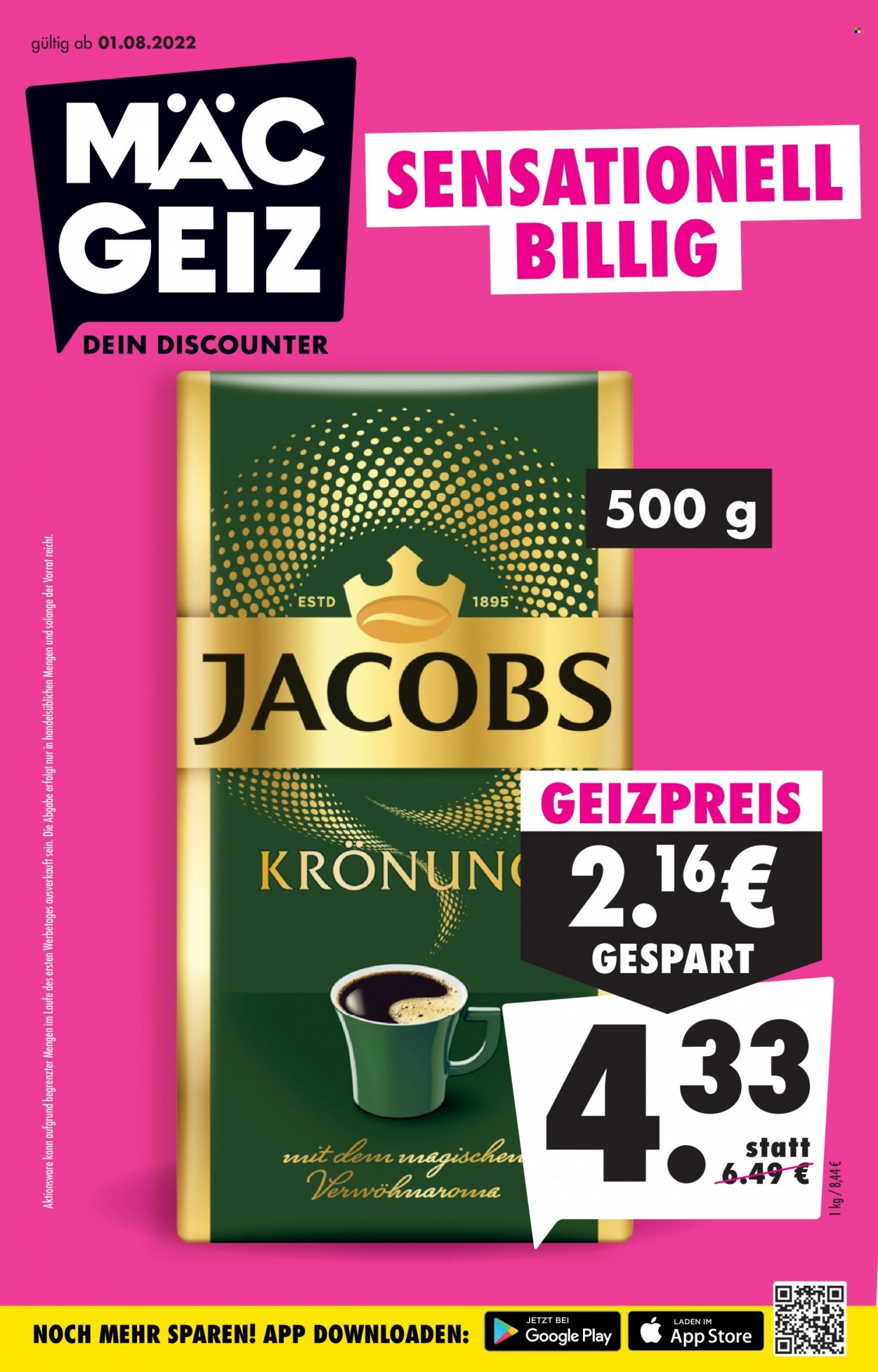 Mäc-Geiz Prospekte  - 1.08.2022 - 7.08.2022. Seite 1