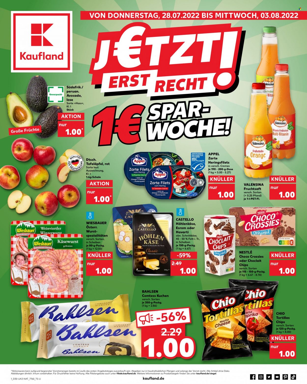 Kaufland Prospekte  - 28.07.2022 - 3.08.2022. Seite 1