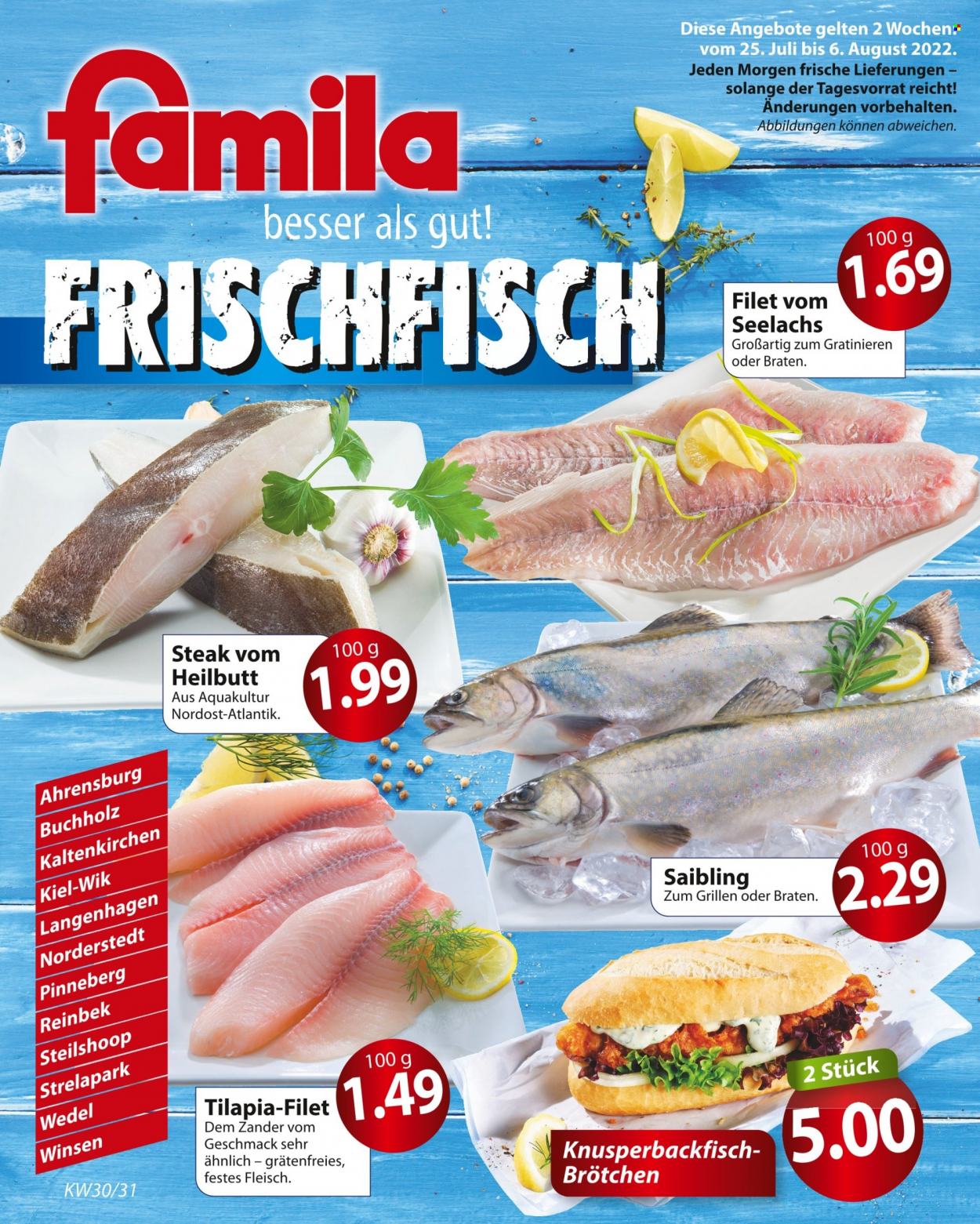 famila Prospekte  - 25.07.2022 - 6.08.2022. Seite 1