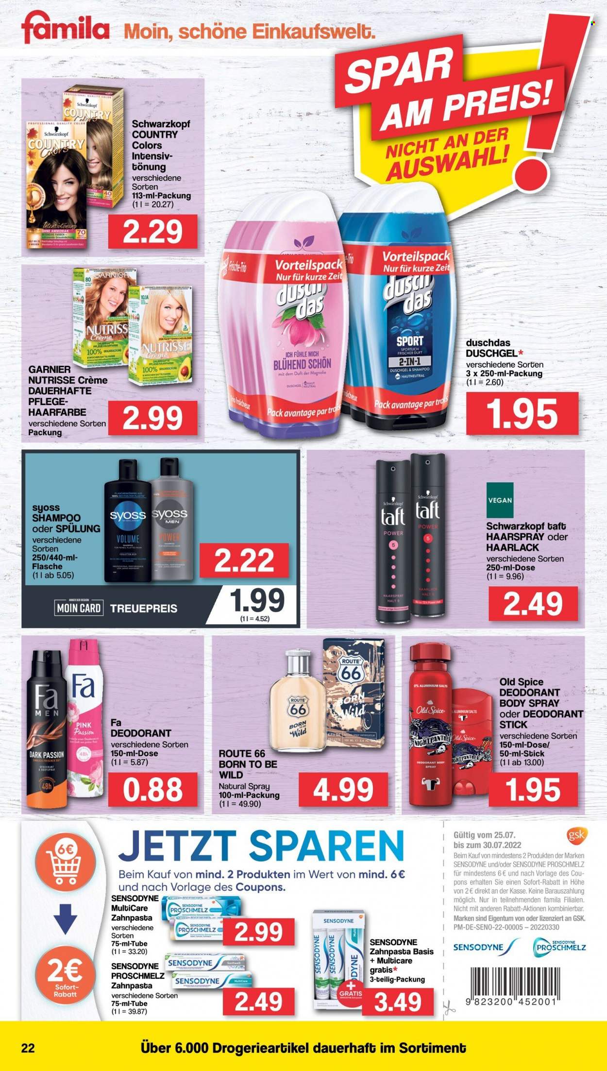 famila Prospekte  - 25.07.2022 - 30.07.2022. Seite 22