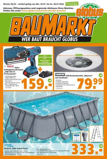 Prospekte Globus Baumarkt - 24.07.2022 - 30.07.2022.