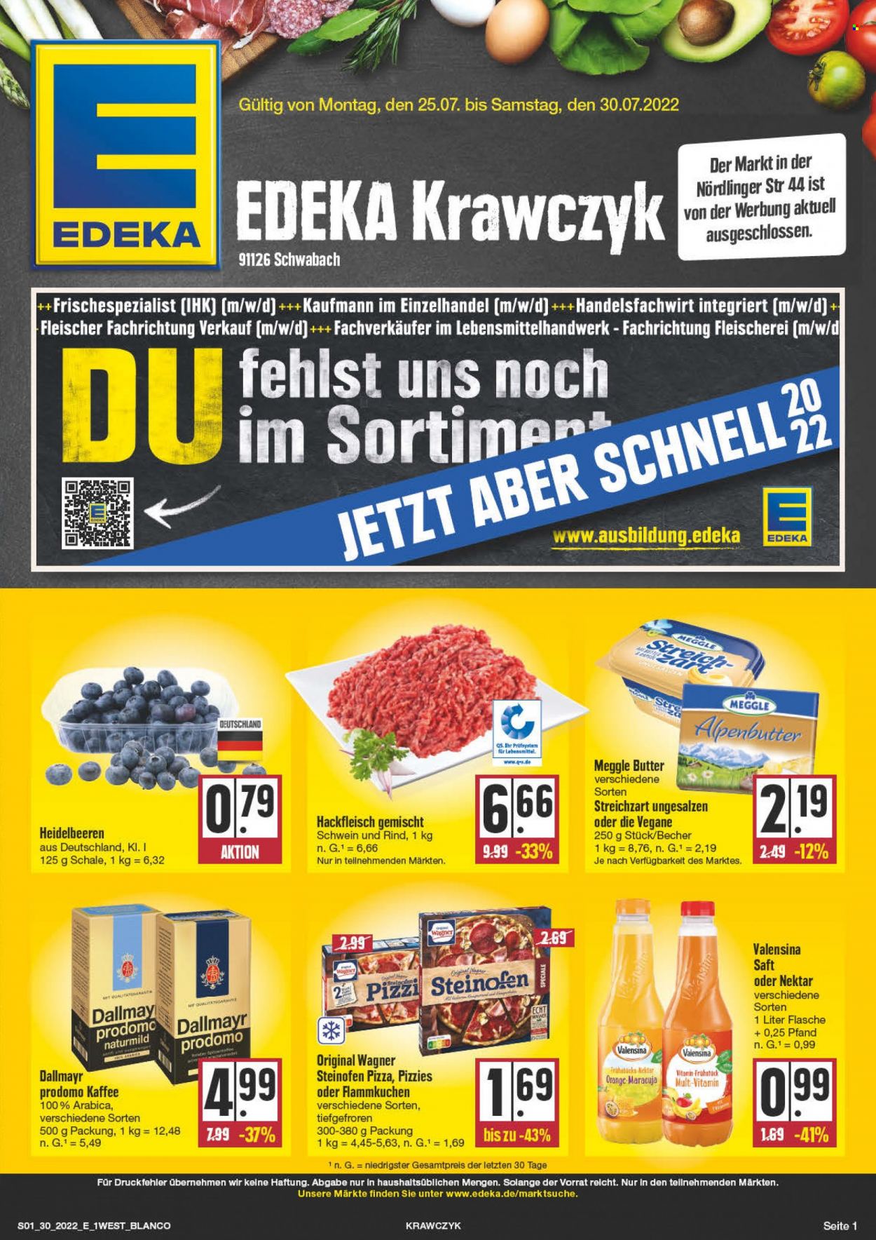 Edeka Prospekte  - 25.07.2022 - 30.07.2022. Seite 1