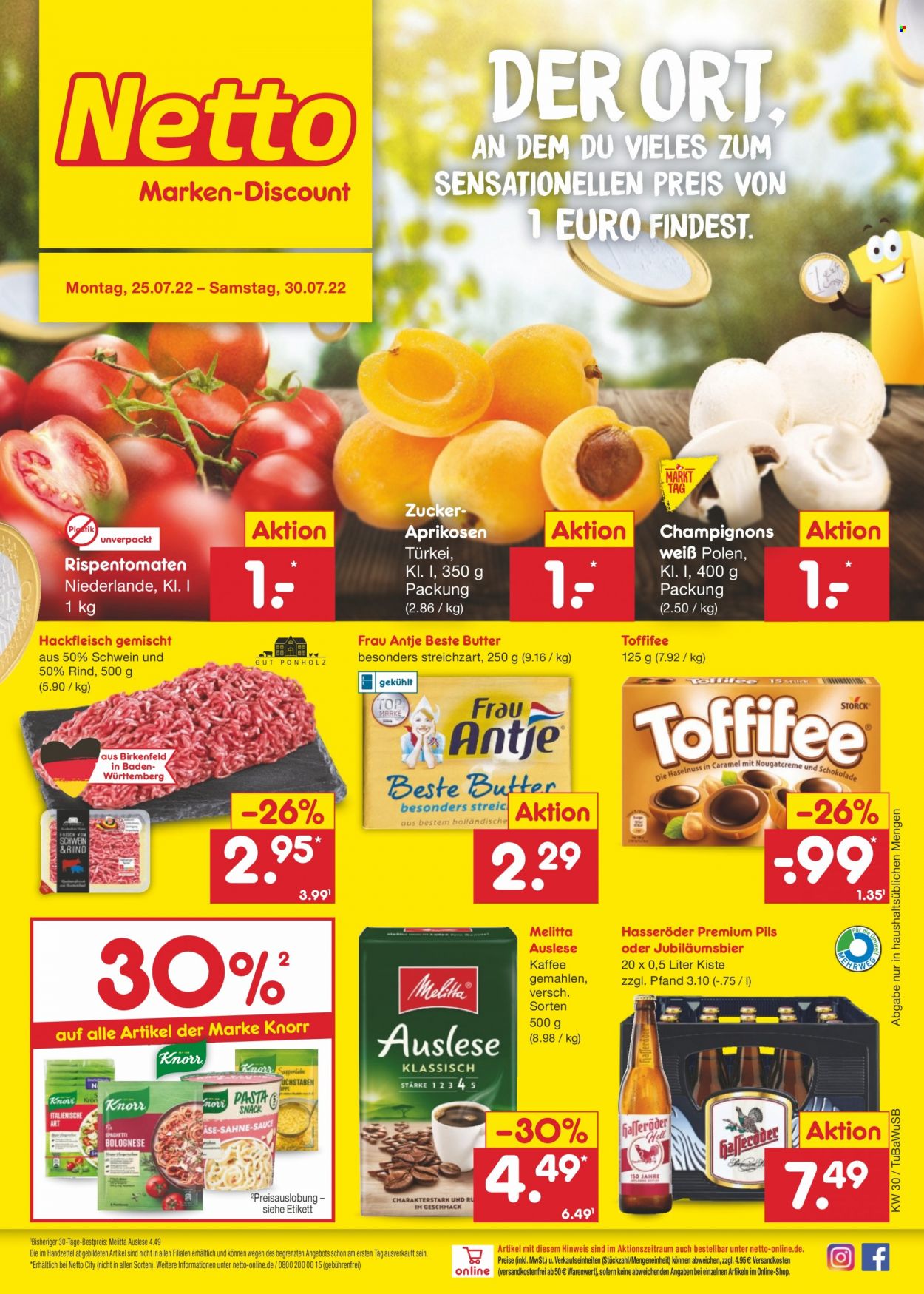 Netto Marken-Discount Prospekte  - 25.07.2022 - 30.07.2022. Seite 1