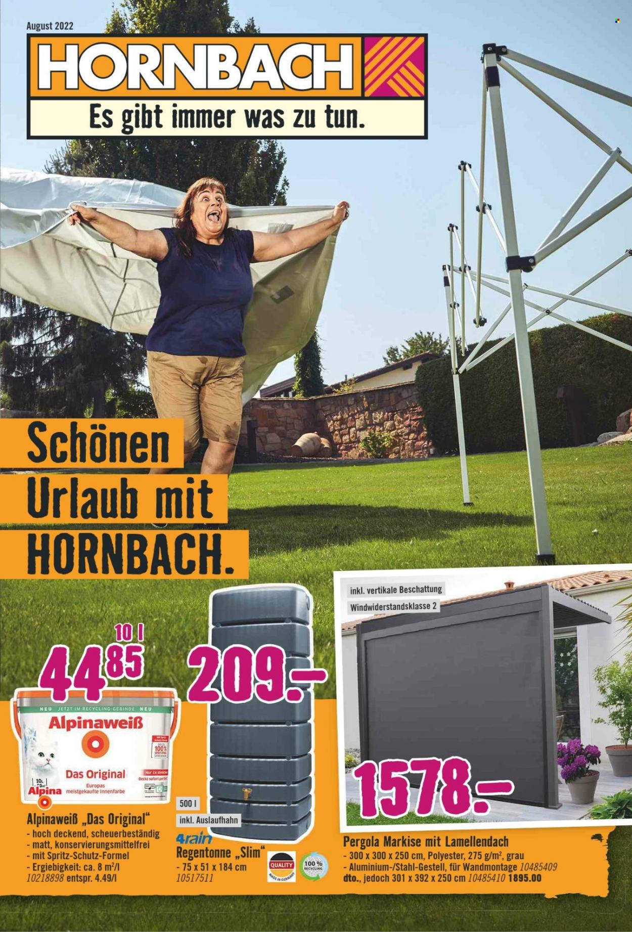 Hornbach Prospekte  - 26.07.2022 - 24.08.2022. Seite 1