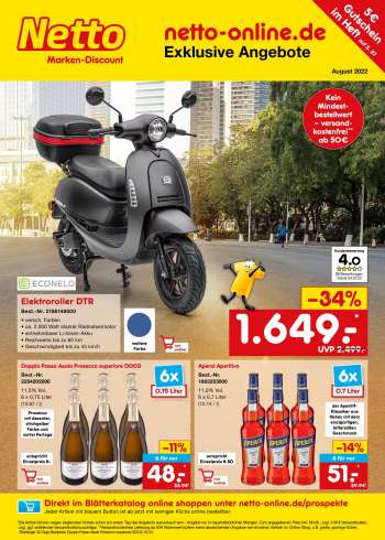 Prospekte Netto Marken-Discount - 28.07.2022 - 31.08.2022.