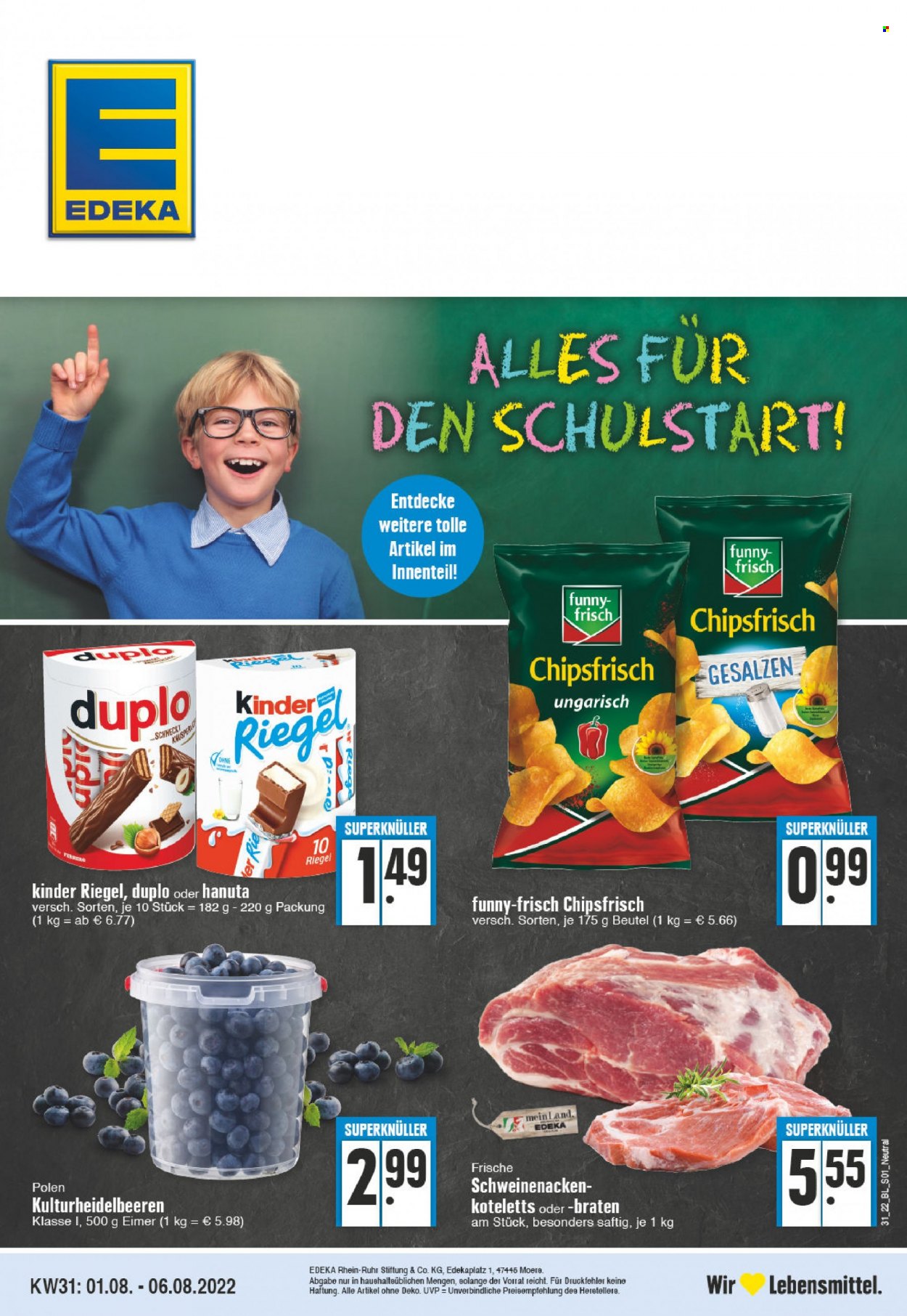 Edeka Prospekte  - 1.08.2022 - 6.08.2022. Seite 1